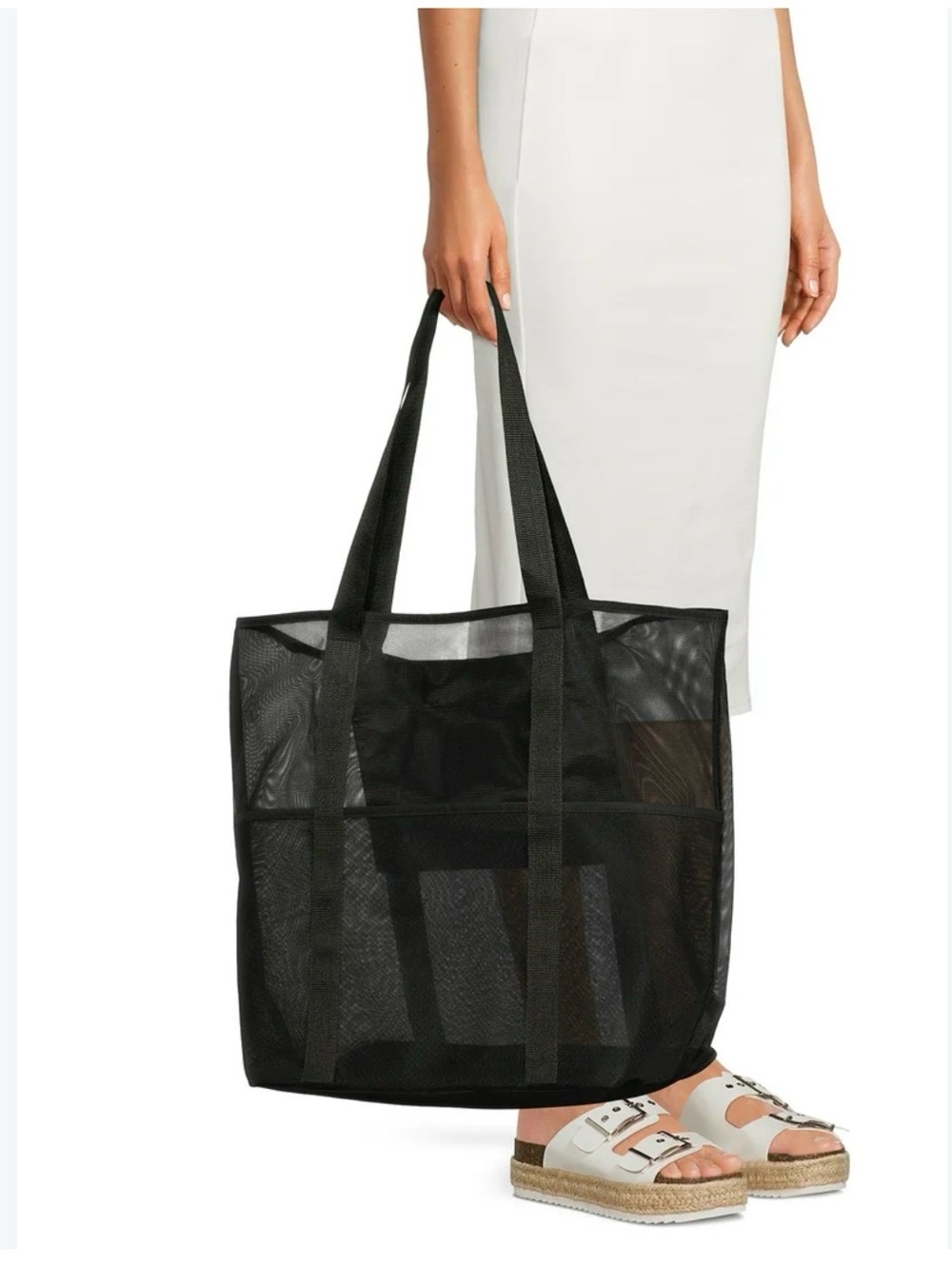 Unisex Shade & Shore Black Mesh Duffel Tote